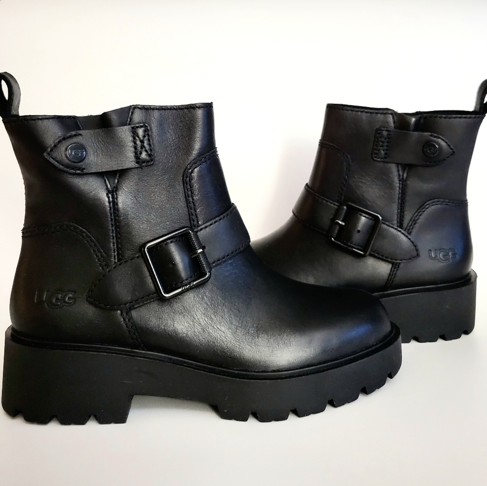 UGG Saoirse Combat Moto Boots - Women's 8